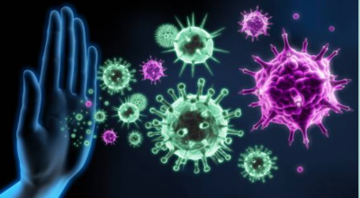 hand stopping giant viral cells